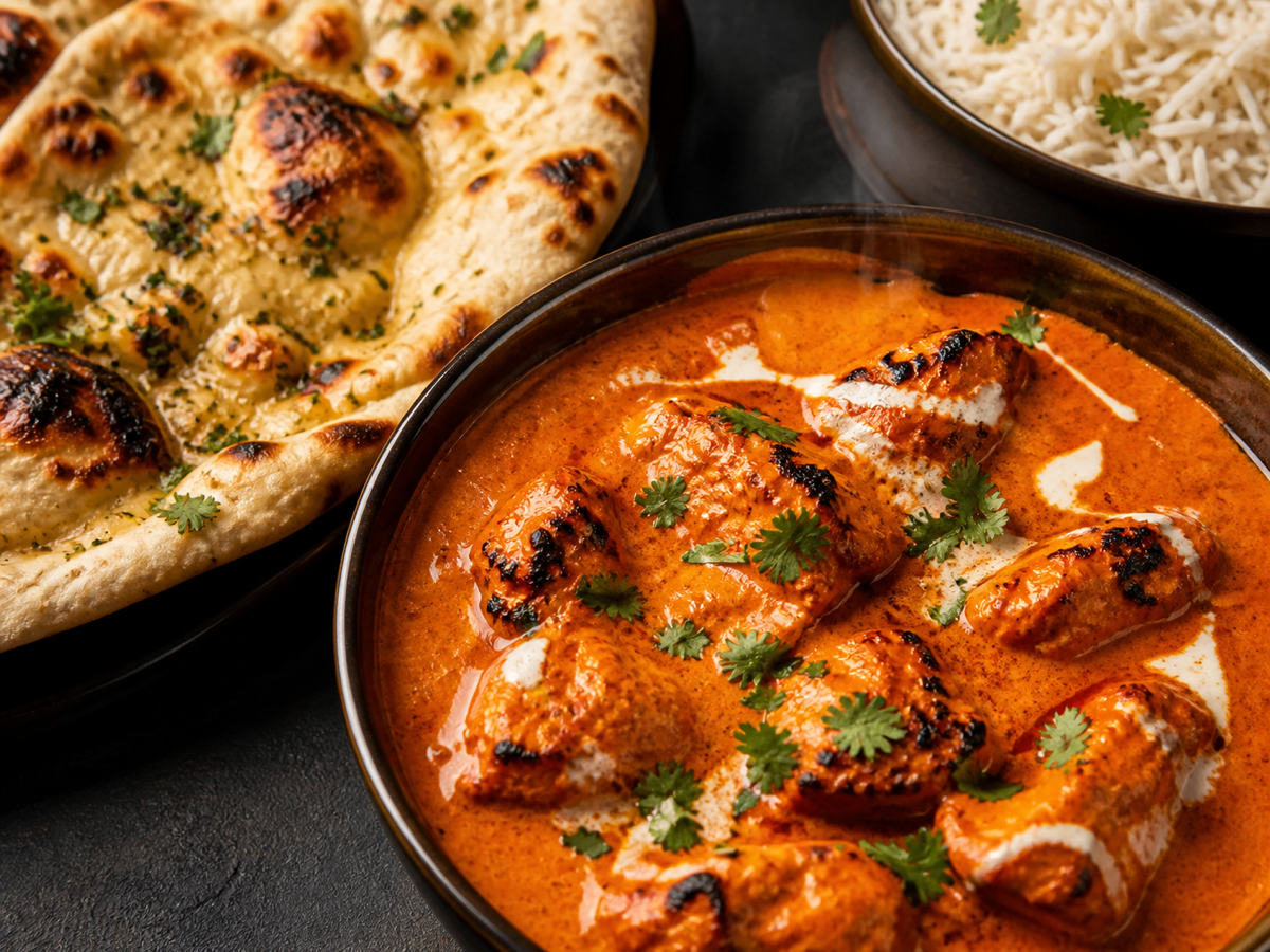 Best butter chicken in the city! The spices are perfectly balanced.